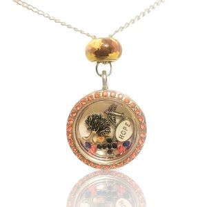 FAITHFUL LOVE boutique charm circle locket pendant necklace + FREE CHARM EXTRAS!